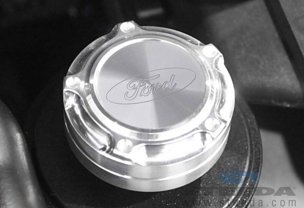 Steeda Mustang Aluminum Power Steering Cap Cover - Ford Logo (96-10)